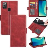 Voor ZTE Blade A7S 2020 Dual-side magnetische gesp Horizontale flip lederen tas met houder & kaartsleuven & portemonnee (rood)