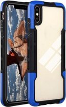 TPU + pc + acryl 3 in 1 schokbestendige beschermhoes voor iPhone XS / X (blauw)