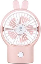 Desktop Miniventilator Sterke wind Draagbare handventilator (Bunny Pink)