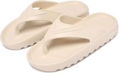 Zomer Zachte Ademende Strandschoenen Heren Buiten Casual Pantoffels, Maat: 43 (Beige)