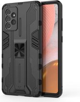 Voor Samsung Galaxy A72 5G / 4G Supersonic PC + TPU schokbestendige beschermhoes met houder (zwart)