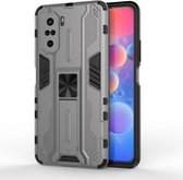 Voor Xiaomi Redmi K40 / K40 Pro Supersonic PC + TPU schokbestendige beschermhoes met houder (grijs)