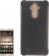 Voor Huawei Mate 9 Transparante horizontale lederen flip-hoes met slaap- / wekfunctie (zwart)