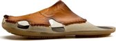 Zomer Heren Leren Slippers Casual Grote Maat Platte Strandschoenen, Maat: 39 (Geelbruin)