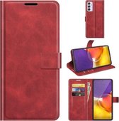 Voor Samsung Galaxy A82 5G / Quantum 2 Retro Kalfspatroon Gesp Horizontale Flip Leren Case met Houder & Kaartsleuven & Portemonnee (Rood)