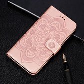 Voor Xiaomi Mi 11 Ultra Sun Mandala Embossing Patroon Horizontale Flip PU lederen tas met houder & kaartsleuven & portemonnee & lanyard (Rose Gold)