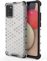 Voor Samsung Galaxy A02s (EU-versie) Schokbestendige honingraat pc + TPU-hoes (wit)