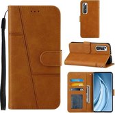 Voor Xiaomi Redmi Note 10 4G / Note 10S Stiksels Kalfsstructuur Gesp Horizontale Flip Leren Case met Houder & Kaartsleuven & Portemonnee & Lanyard (Geel)