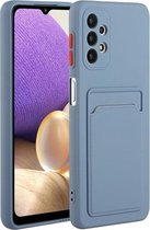Voor Samsung Galaxy A52 5G / 4G kaartsleuf ontwerp schokbestendig TPU beschermhoes (grijs)
