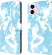 Cloud Fog Pattern Horizontale Flip lederen hoes met houder & kaartsleuf & portemonnee voor iPhone 12/12 Pro (hemelsblauw)