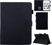 Haar zijdeachtige textuur effen kleur horizontale flip lederen tas met houder & kaartsleuven & fotolijst & antislip strip, specificatie: 8 inch (zwart)