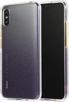 Voor Xiaomi Redmi 9A Gradient Shockproof TPU + acrylbehuizing met afneembare knoppen (paars)