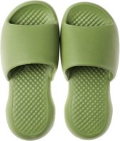 Vrouwelijke Super Dikke Zachte Bodem Plastic Slippers Zomer Indoor Home Defensieve Badkamer Slippers, Maat: 35-36 (Groen)