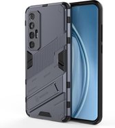 Voor Xiaomi Mi 10S Punk Armor 2 in 1 PC + TPU schokbestendig hoesje met onzichtbare houder (grijs)