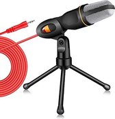 SF-666 Computer Voice Microfoon Met Adapter Kabel Anker Mobiele Telefoon Video Bedrade Microfoon Met Beugel, Kleur: Zwart