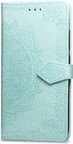 Apple iPhone 7 Plus - 8 Plus Bookcase - Groen - Bloemen - Portemonnee Hoesje