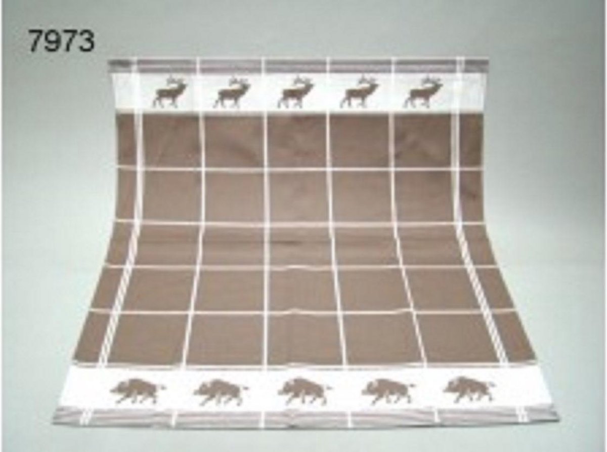 Geharo Theedoek Hert & Wild Zwijn – 60 x 60 cm – 100% Katoen – Dierenprint
