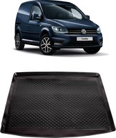 Kofferbakmat - kofferbakschaal op maat voor Volkswagen Caddy - VW - zwart - hoogwaardig kunststof - waterbestendig - gemakkelijk te reinigen en afspoelbaar