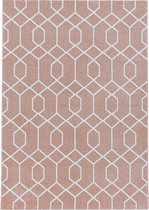 Modern laagpolig vloerkleed Efor - roze 3713 - 240x340 cm