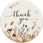 Stickers "THANK YOU" ▪︎ Multiplaza ▪︎ 50 stuks - Etiketten - bloemen - bedankt - promoten bedrijf - flowers - hobby - bedrijf - webshop - bestellingen - brief - pakket