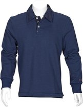 T'RIFFIC® SOLID Polosweater Brushed inside 80/20% katoen/polyester Marine size XXS