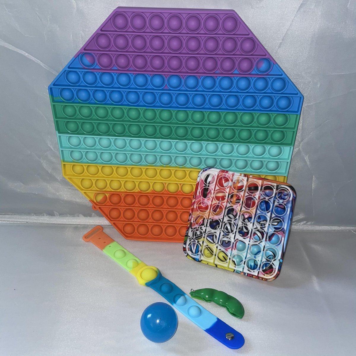 Fidget Toys Popit XXL pop it XXL Mega Pakket Set Octagon Achthoek 30cm bol