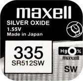 MAXELL 335 / SR512SW zilveroxide knoopcel horlogebatterij 2 (twee) stuks