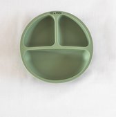 Ted & Fred siliconen bord | groen | BPA vrij |Veilig kinder servies | vaatwasser bestendig | foodgrade siliconen