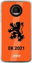 Motorola Moto Z Force Hoesje Transparant TPU Case - Nederlands Elftal - EK 2021 #ffffff