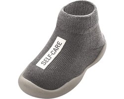 Completebabyuitzet antislip slofjes voor baby's - grijs