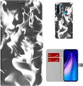 Voor Xiaomi Redmi Note 8T Cloud Fog Pattern Horizontal Flip Leather Case met houder & kaartsleuf & portemonnee (zwart)