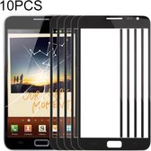 10 PCS Front Screen Outer Glass Lens voor Samsung Galaxy Note N7000 / i9220 (zwart)