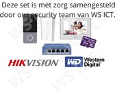 HikVision Deurbel (Tring) set inclusief PoE Switch, regenkap, binnenpost, sd-kaart