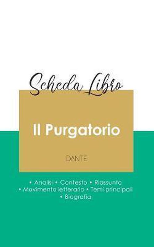 Scheda libro Il Purgatorio di Dante (analisi letteraria di r ... - cover
