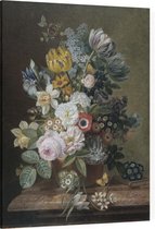 Stilleven met bloemen, Eelke Jelles Eelkema - Foto op Canvas - 45 x 60 cm