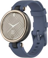 Siliconen Smartwatch bandje - Geschikt voor Garmin Lily siliconen bandje - blauwgrijs - Strap-it Horlogeband / Polsband / Armband