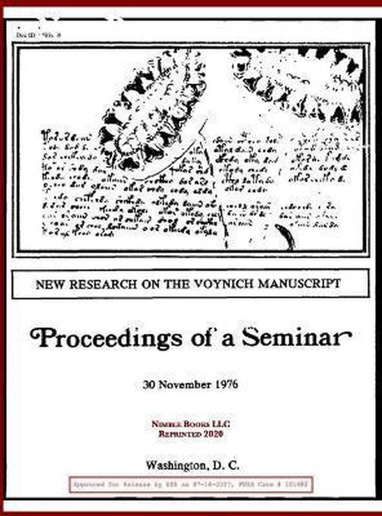 Foia Reading Room- New Research on the Voynich Manuscript - cover