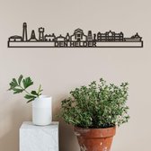 Skyline Den Helder zwart mdf (hout) - 60cm - City Shapes wanddecoratie