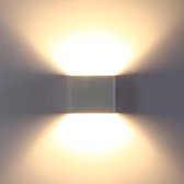 Ledwandlampen voor binnen - up-down - wit, hoogwaardig aluminium - 7 W, energieklasse A+ - 2700 K - warmwit - pak van 2 stuks