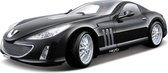 Peugeot 907 Concept Car 2004 (Zwart) (24 cm) 1/18 Bburago - Modelauto - Schaalmodel - Model auto - Miniatuurautos - Miniatuur auto