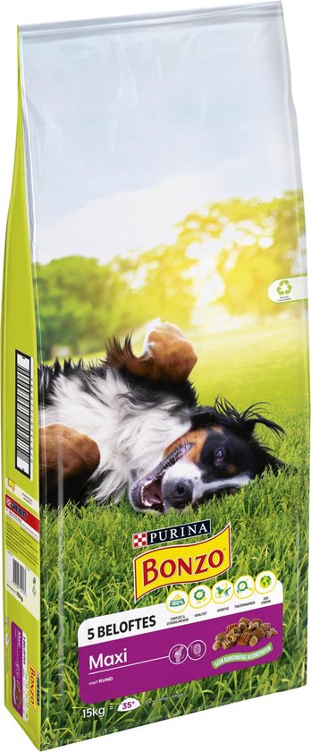 Bonzo Adult Maxi - Hondenvoer Droogvoer - Rund - 15 kg