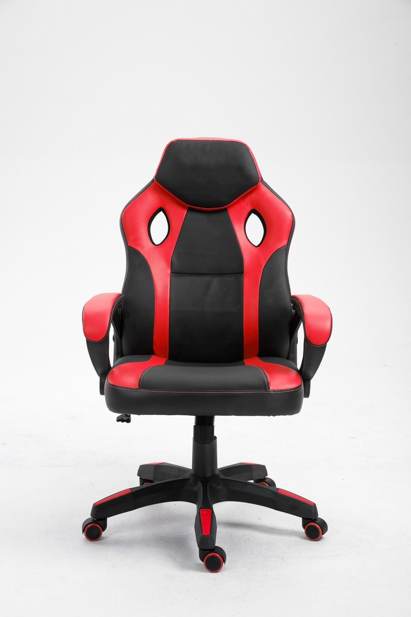 bureaustoel spike rood-zwart