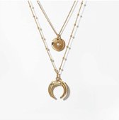 Jobo By JET - Dubbele ketting - 2 in 1 - Goud - Dames ketting