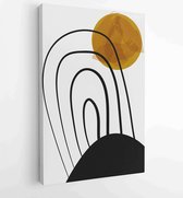 Earth tones organic shape Art design for poster, print, cover, wallpaper, Minimal and natural wall art. Vector illustration. 2 - Moderne schilderijen – Vertical – 1868903731 - 80*6