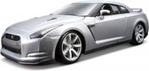 2009 Nissan GT-R R35 (Zilver) (30 cm) 1/18 Bburago - Modelauto - Schaalmodel - Model auto - Miniatuurautos - Miniatuur auto