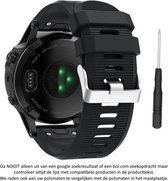 Siliconen Horlogebandje - Geschikt voor Garmin - 26 mm Quickfit - Zwart