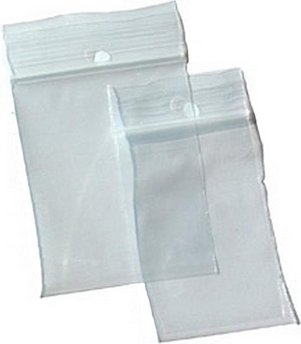 Gripzakjes 70x100 mm - 1000 stuks - 7x10 cm , 50 micron - hersluitbare zakjes