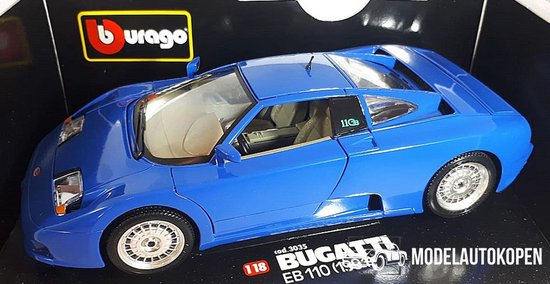 1991 EB 110 (Blauw) (30cm) 1/18 - Modelauto - Schaalmodel - | bol.com