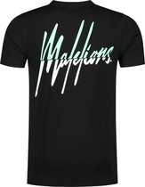 Malelions Women Split T-Shirt - Black/Mint - XXS