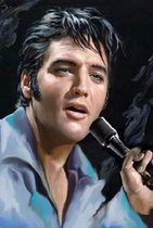 TOPMO - Elvis Presley - The King - Diamond painting pakket - HQ Diamond Painting - volledig dekkend - Diamant Schilderen – voor Volwassenen – ROND - 40 x 50 CM